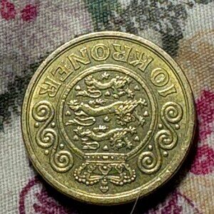Denmark 10 Kroner 1990 Queen Margrethe II Circulated World Coin